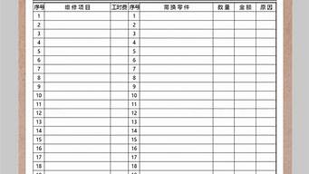 汽车报价单明细表_车辆维修报价单明细表模板